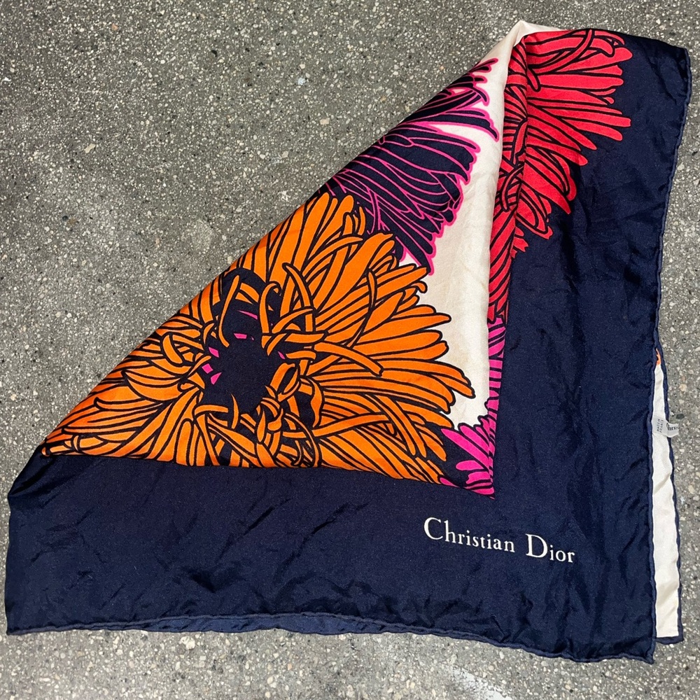Christian Dior Vintage Silk Scarf - Picture 2 of 5
